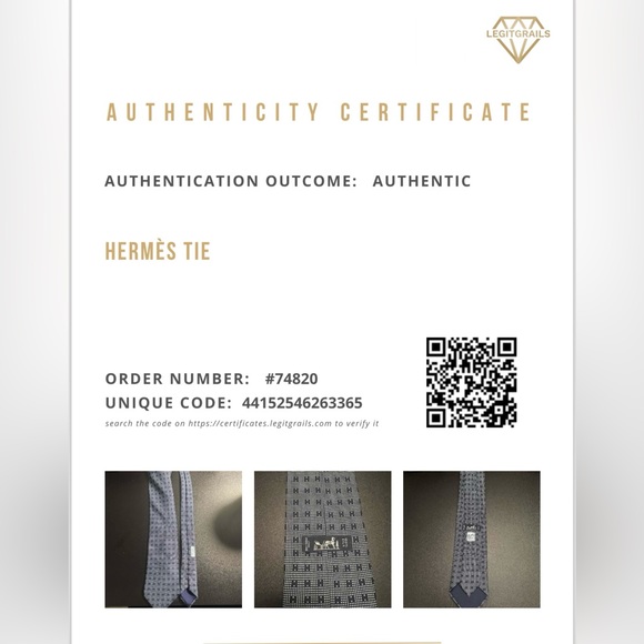 SOLD HERMÈS Authentic 100% Silk Blue H Logo Print Three Folded Hand Sewn Tie - Picture 3 of 14